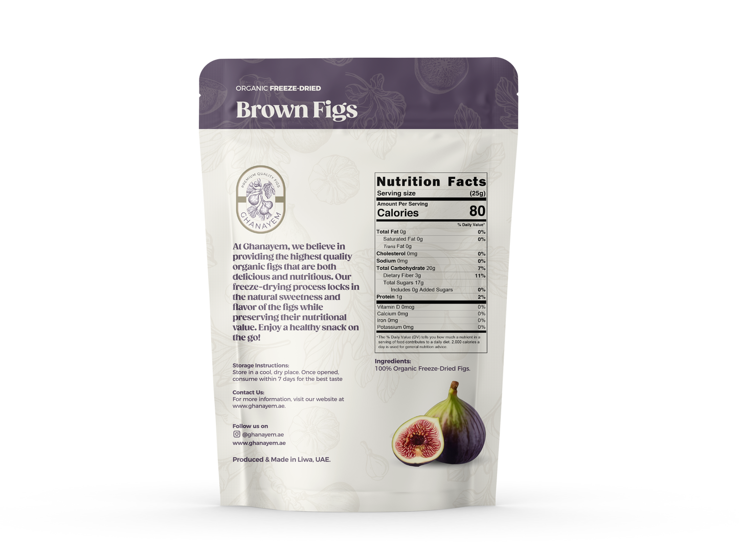 Freeze-Dried Turkey Brown Figs (25g)
