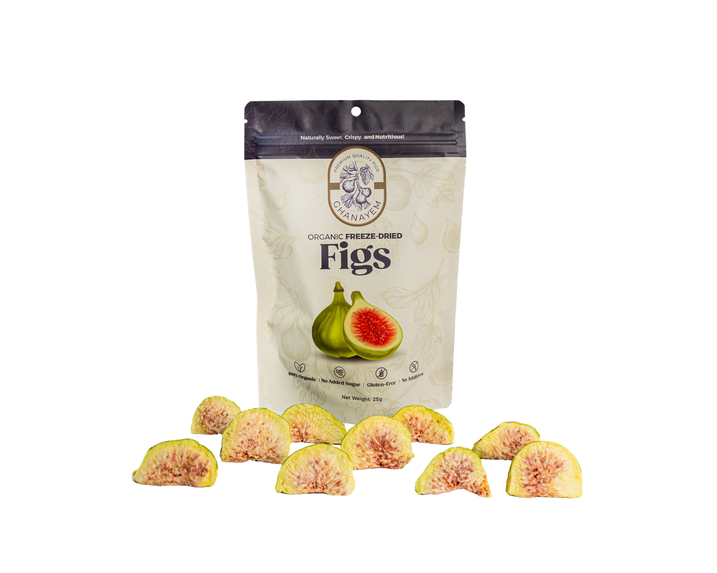 Freeze-Dried Jasm Green Figs (25g)