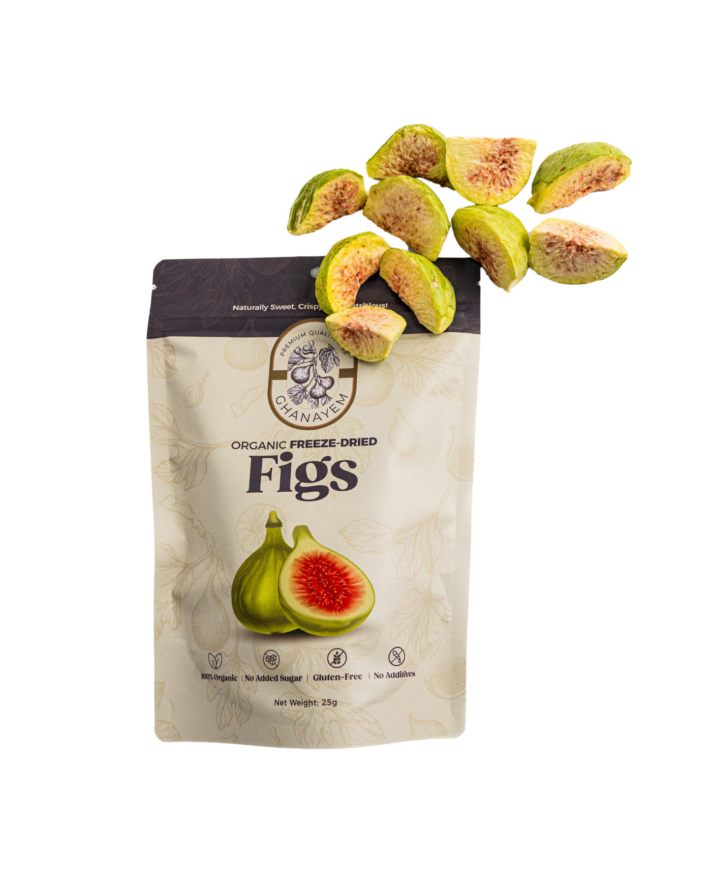 Freeze-Dried Jasm Green Figs (25g)